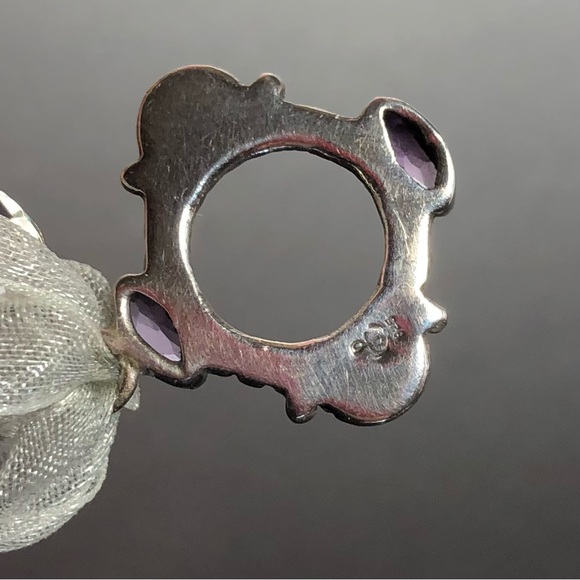 ✨Exquisite Handmade Sterling Silver and Amethyst Accented Bracelet - Picture 9 of 13